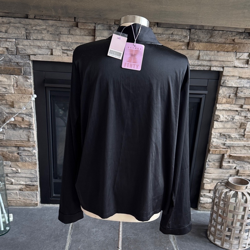 Savage X Fenty Satin Black Blazer - Picture 9 of 14